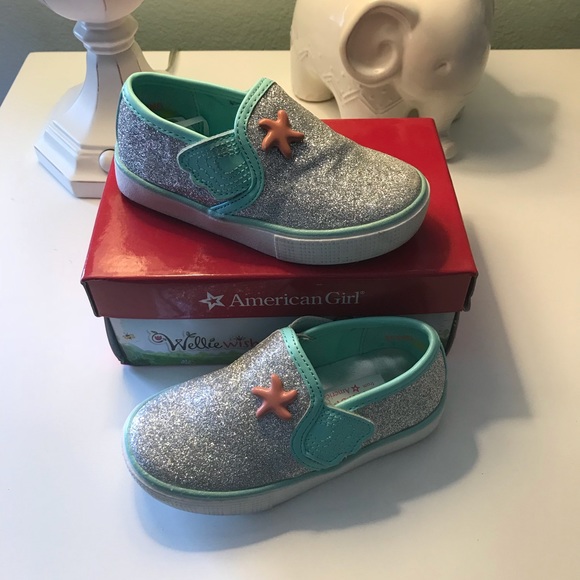 American Girl Other - American Girl Brand Toddler silver sparkle loafers